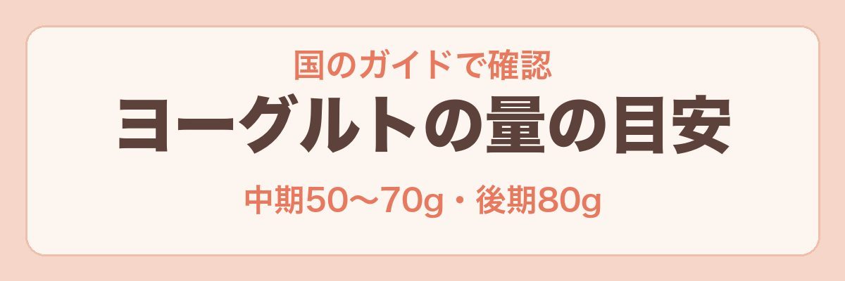 離乳食のヨーグルトの量の目安